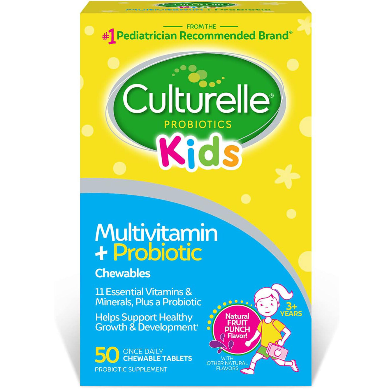 

Мультивитамины + для детей Culturelle Probiotics, 50 жевательных таблеток