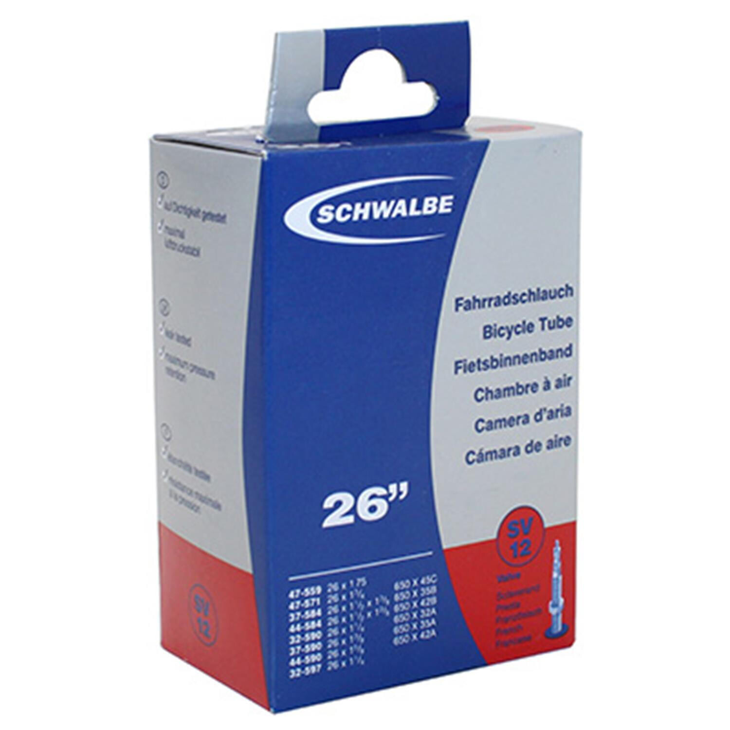 

Шланг #12 26 дюймов / 650B / 650C SCHWALBE, черный / синий / синий