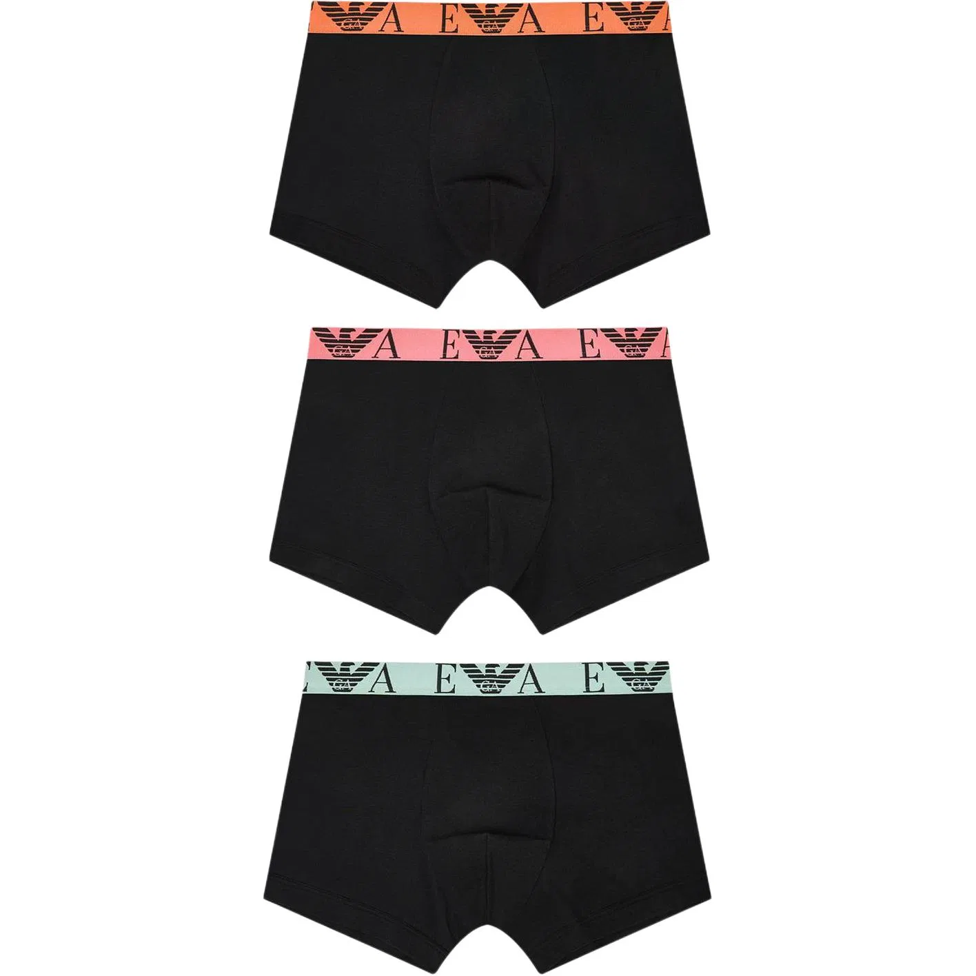 Мужские боксеры с длинной ножкой Emporio Armani, Black/White/Gray — фото 3
