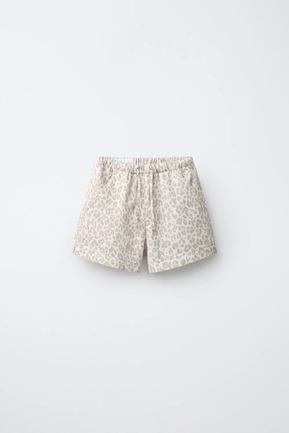 Джинсовые шорты-бермуды с животным принтом ZARA, Leopard