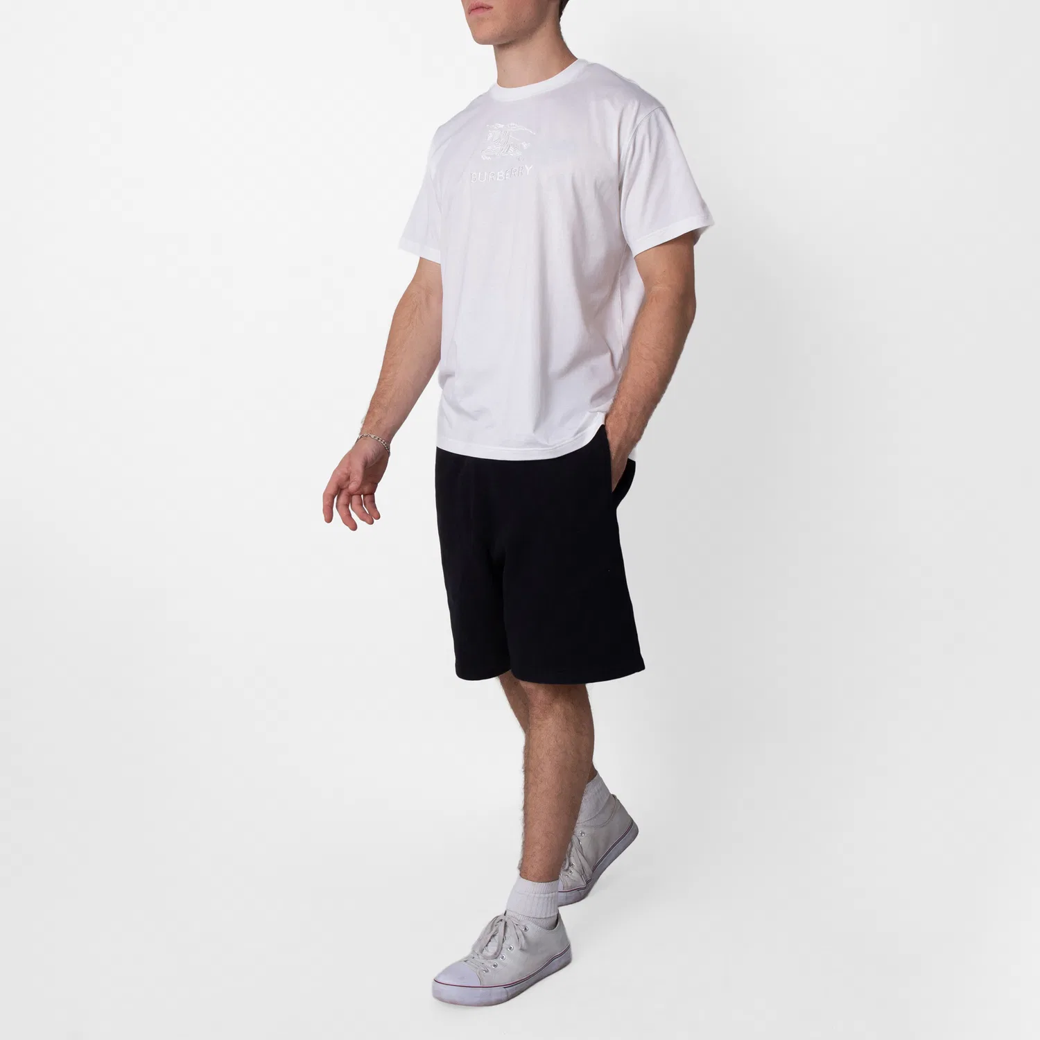Футболка хлопковая EKD Embroidered Cotton T-Shirt Burberry, White — фото 4
