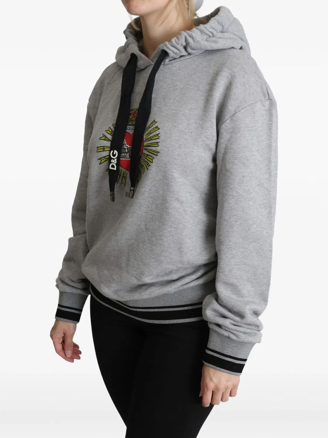 Dolce & Gabbana Худи Sacred Heart серый — фото 2