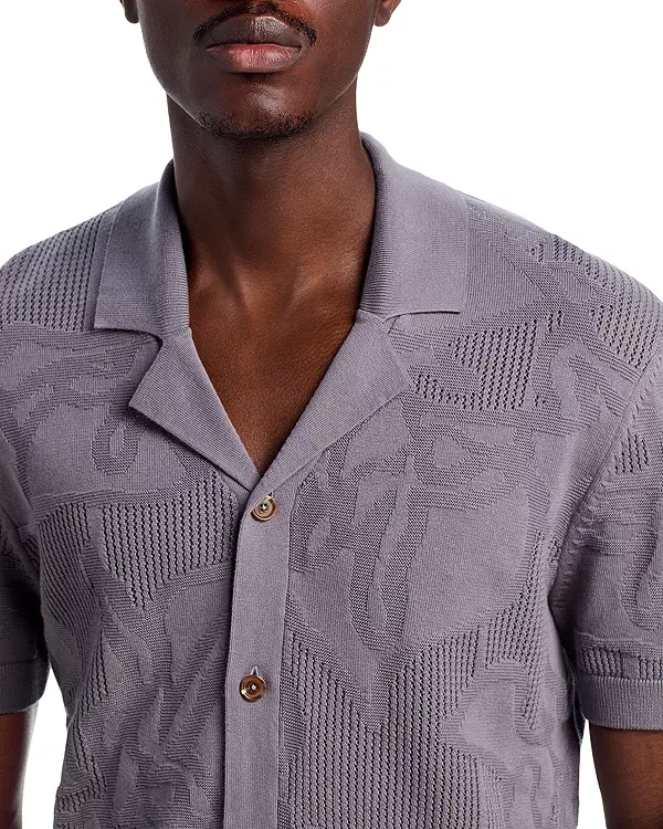 Мужская рубашка с принтом C-Noy patterned button down shirt Boss, Medium Purple — фото 4