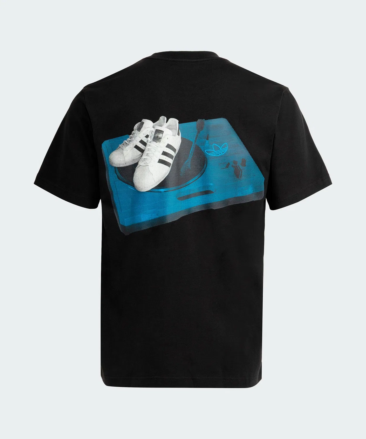 Мужская футболка с графическим принтом Turn Table Tee Adidas, Черный