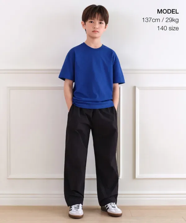 Штаны-парашют из нейлона, Musinsa Standard Kids, черный — фото 2