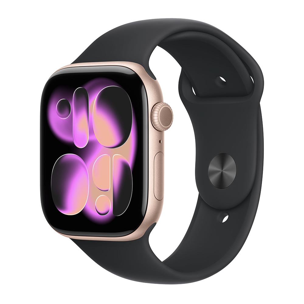 

Умные часы Apple Watch Series 11 (GPS), 42 мм, Rose Gold Aluminum Case/Black Sport Band - S/M, Розовый, Умные часы Apple Watch Series 11 (GPS), 42 мм, Rose Gold Aluminum Case/Black Sport Band - S/M