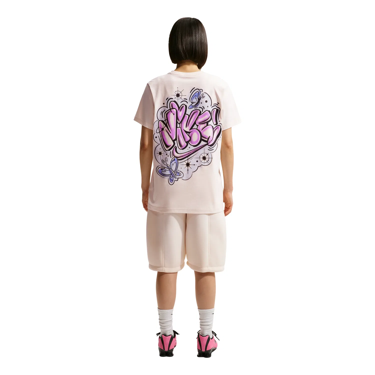 Женская футболка Sportswear Classic Short Sleeve T-Shirt Asia Sizing 'Pink' Nike, розовый — фото 3
