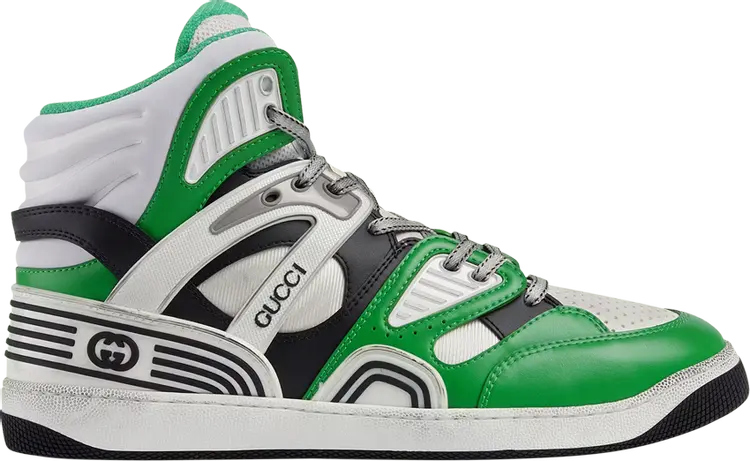 

Кроссовки Gucci Basket High Green Demetra, зеленый