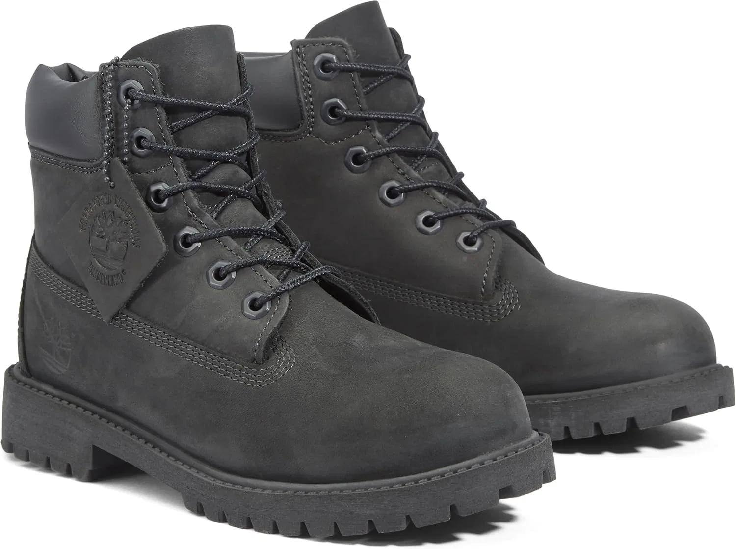 Детские ботинки для девочек водонепроницаемые Premium 6 Inch Timberland, Black — фото 2