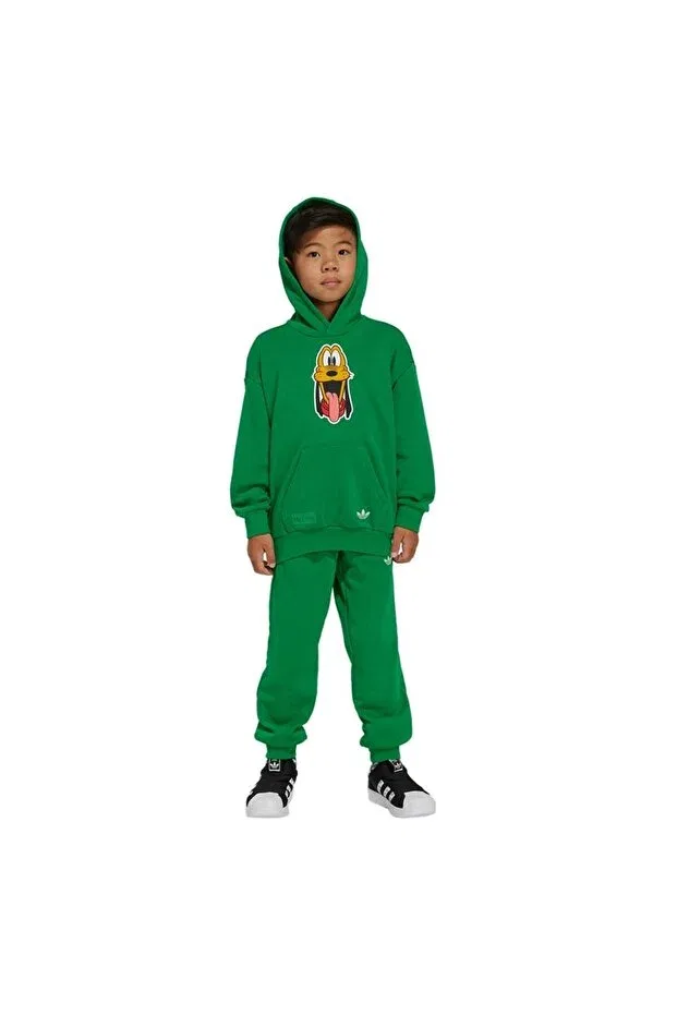 Детский спортивный костюм для девочек с принтом Disney Mickey Mouse Kids Tracksuit Set Adidas, Green