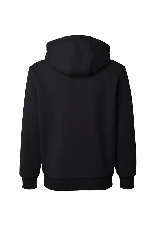 Худи детское на молнии с капюшоном из хлопка и полиэстера Kids fluffy zip hoody Urban Classics, черный — фото 2