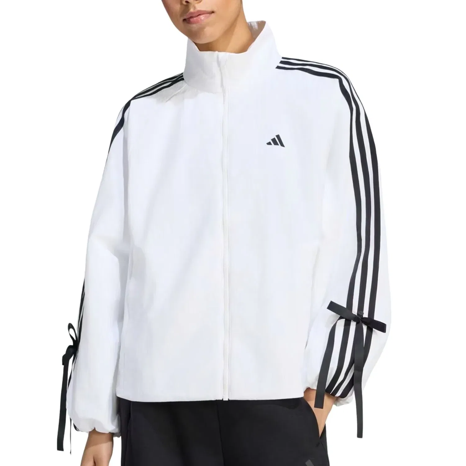 Женская куртка Woven WB Loose Fit Jacket Asia Sizing 'White' adidas, белый — фото 2