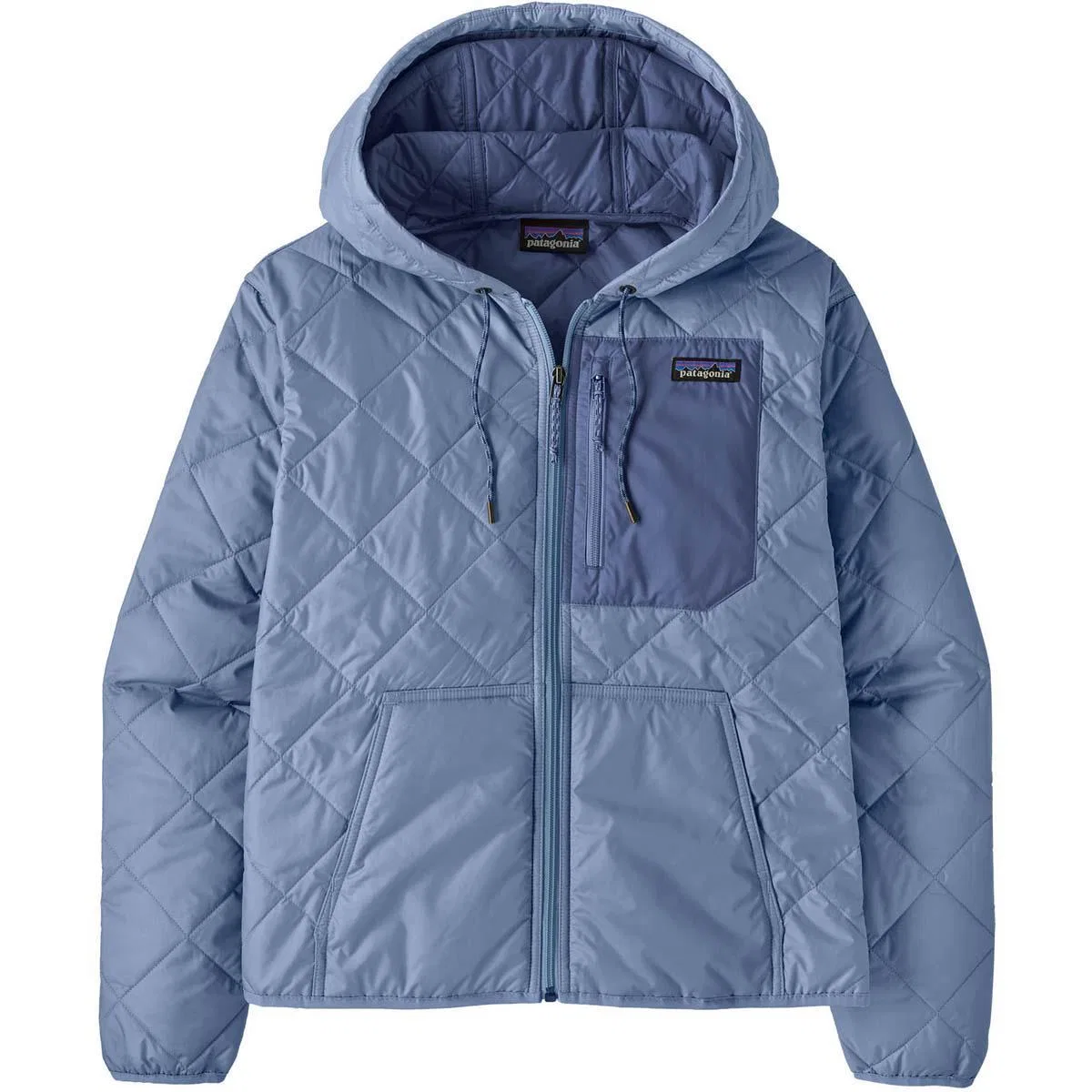 Женский стеганый бомбер с капюшоном Diamond Quilted Patagonia, Barnacle Blue — фото 3