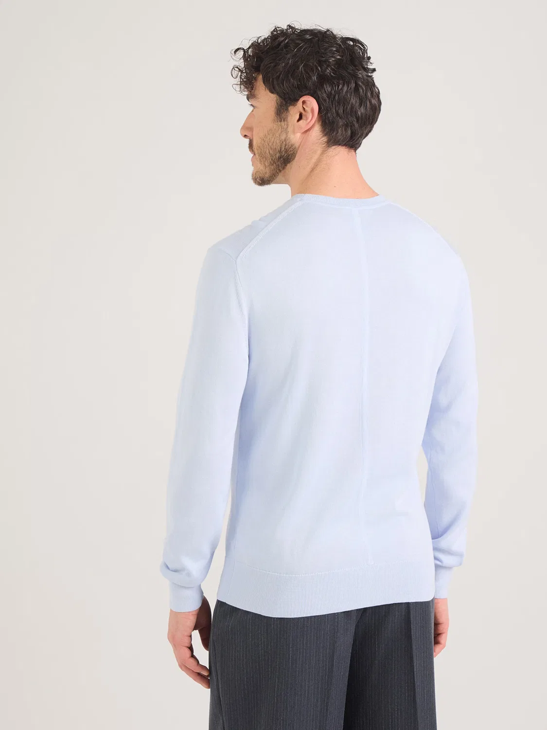 Свитер Calvin Klein пастельно-голубого цвета — фото 4