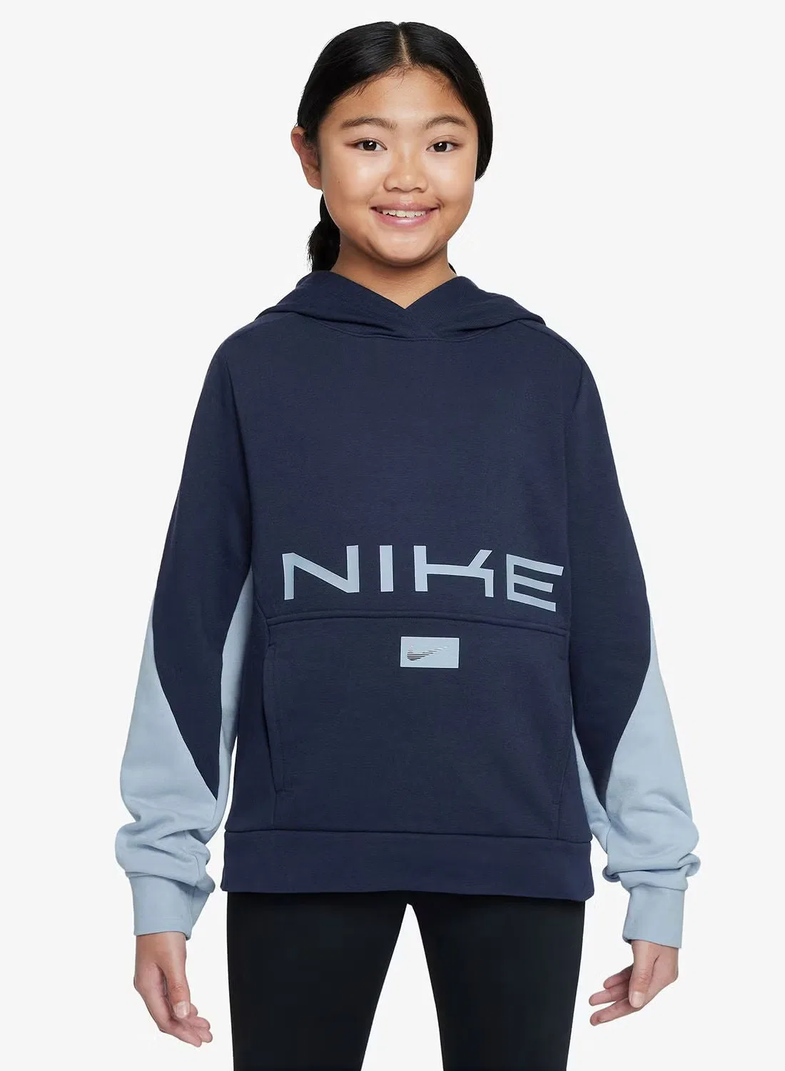 Пуловер детский с принтом Love Nike, синий