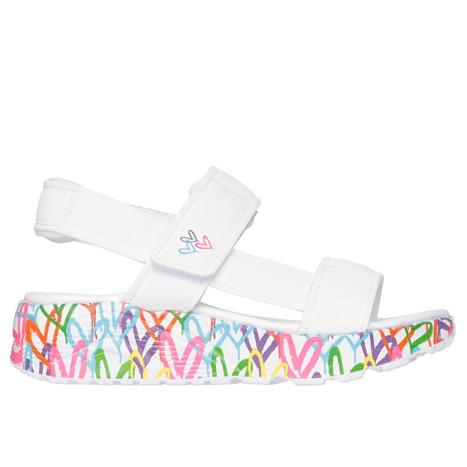 Детские сандалии с платформой Skechers, White/Multi — фото 4