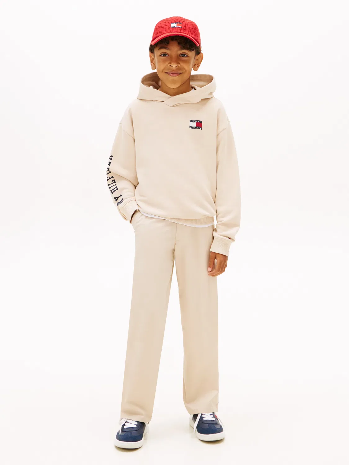 Детская худи для мальчиков с принтом Tommy Hilfiger, Marrón — фото 3