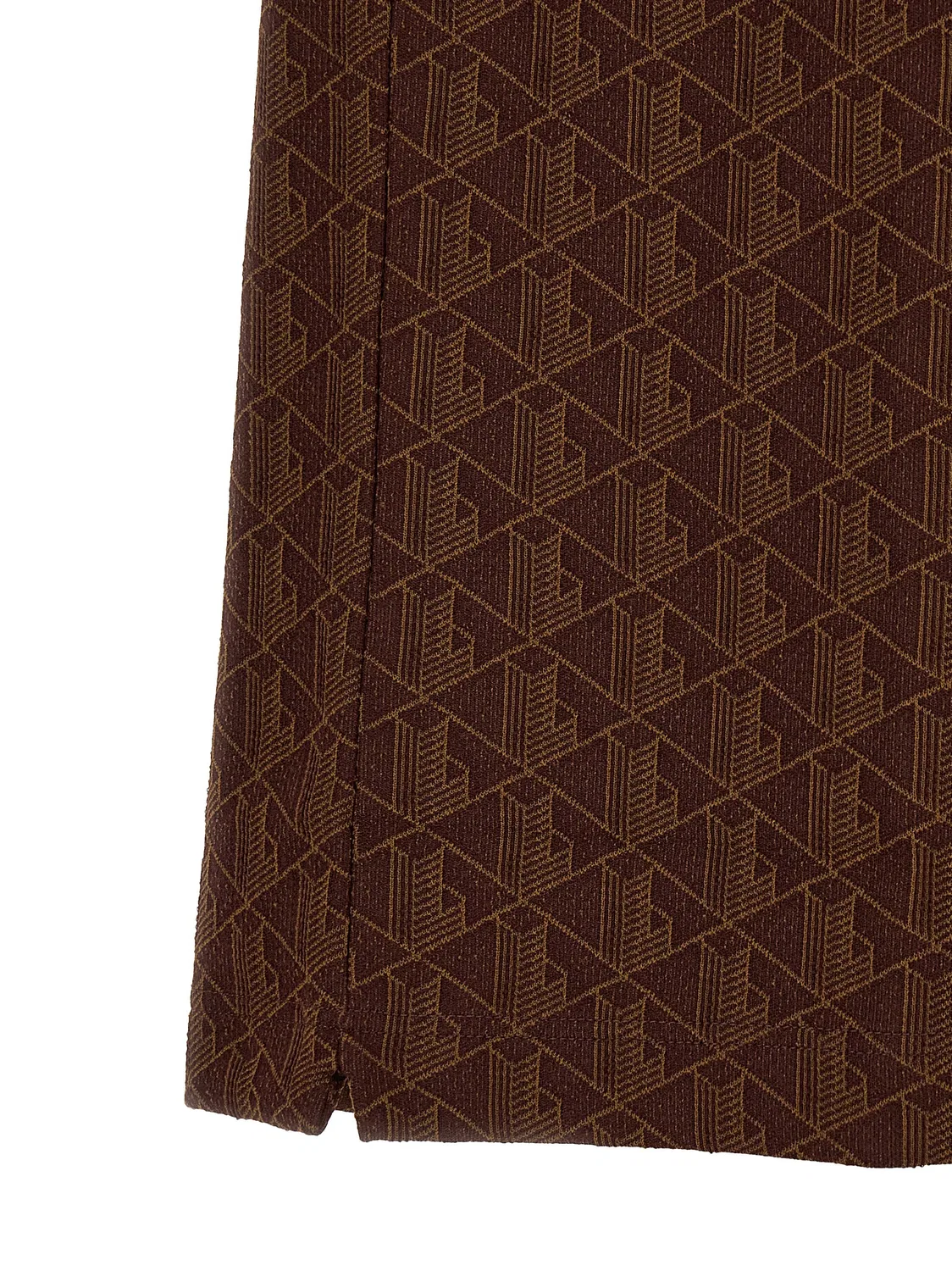 Мужское поло с геометрическим жаккардовым узором Paris Lacoste, Brown — фото 4