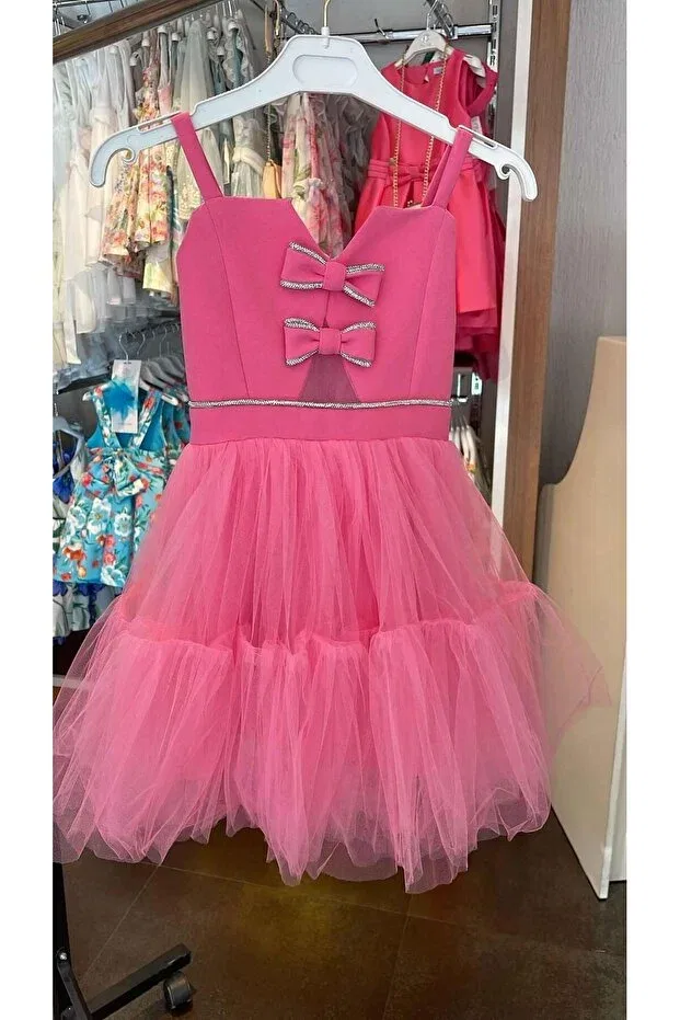 Детское вечернее платье для девочек без рукавов Moona Kids, Pink
