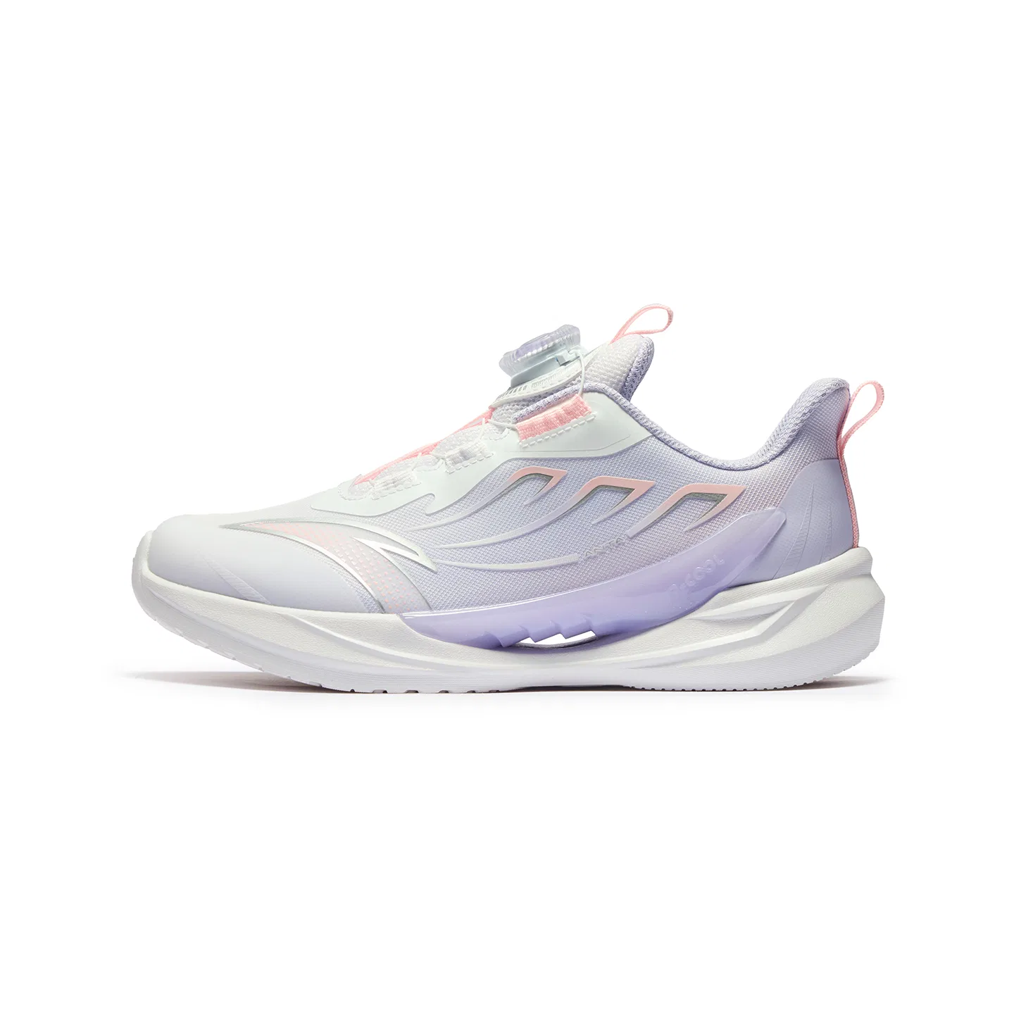 Детские кроссовки с сетчатым верхом Yufeng 1.0 Antakids, White/Misty Light Purple/Apricot Blossom Pink