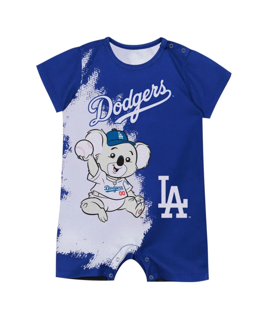 Боди с принтом Los Angeles Dodgers Baby Mascot Outerstuff, Blue — фото 3