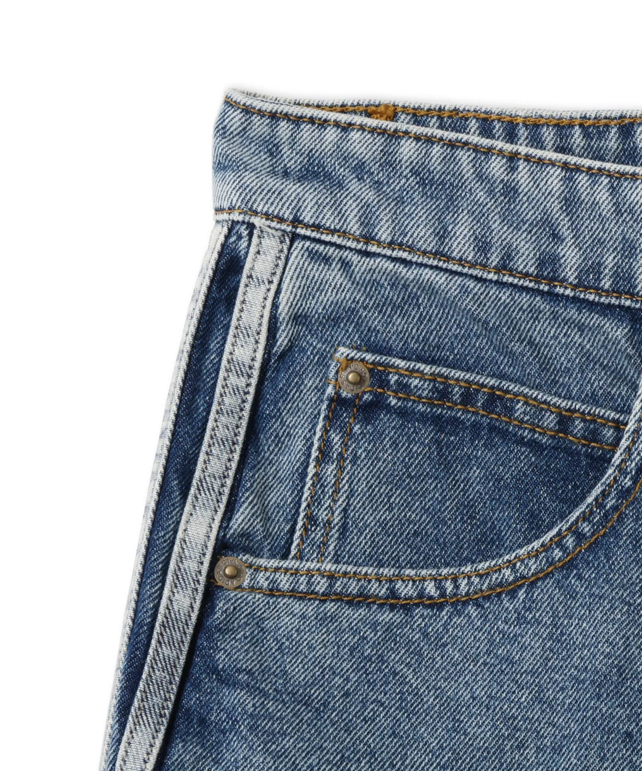 Мужские джинсовые шорты с принтом Firebird Adicolor Light Wash Denim Adidas, Light Indigo Blue — фото 2