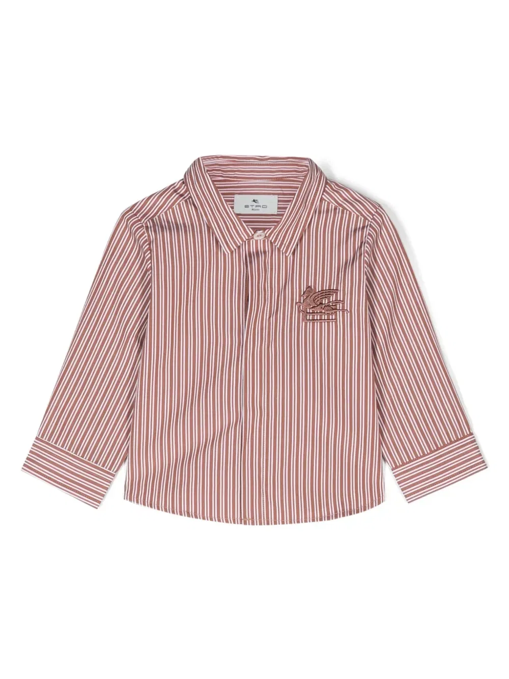 Рубашка с логотипом Pegaso Etro Kids, коричневый