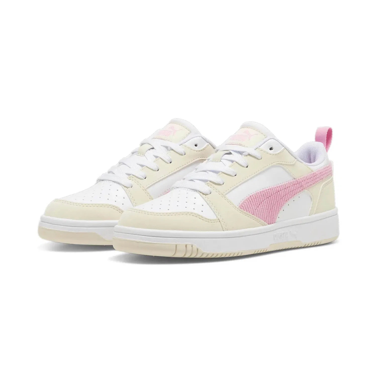 Детские кроссовки с принтом Rebound V6 Lo Cord Puma, Weiss — фото 2
