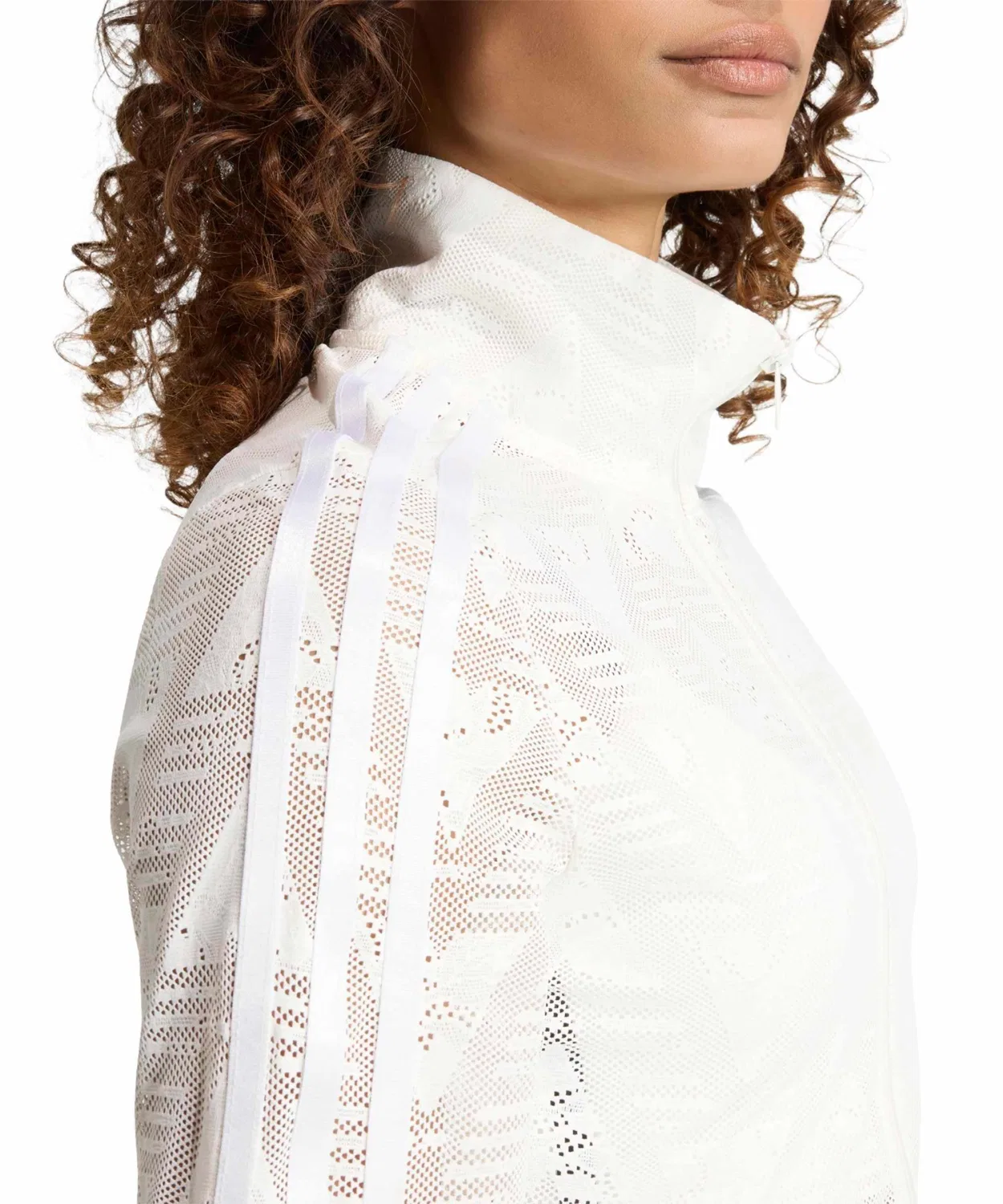 Толстовка adidas Firebird Classic Lace Track Top, белый — фото 3