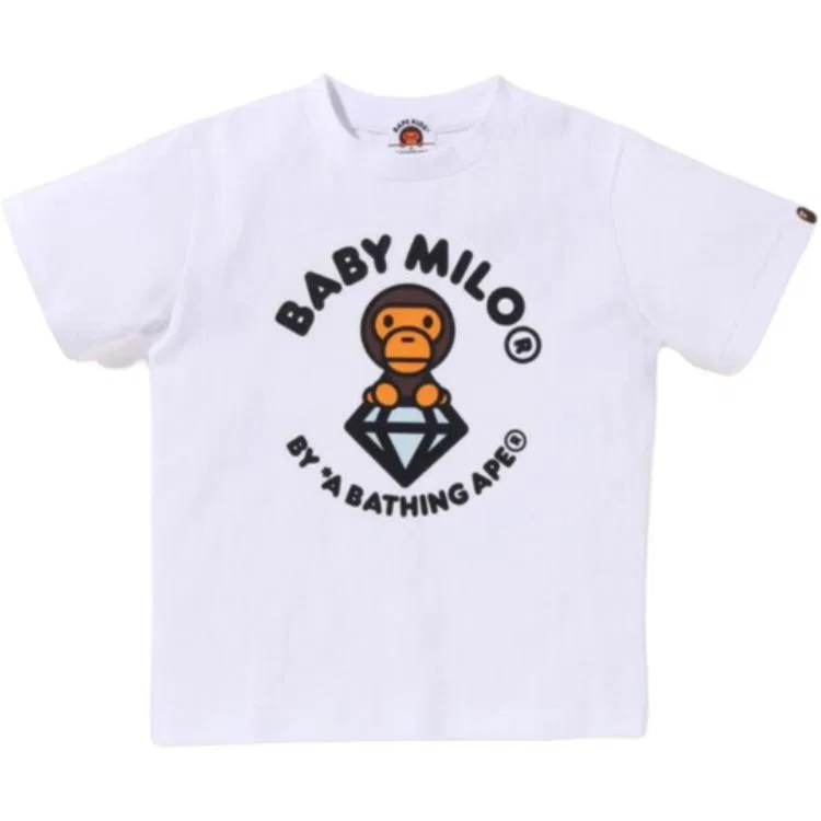 Детская футболка с принтом A BATHING APE, White