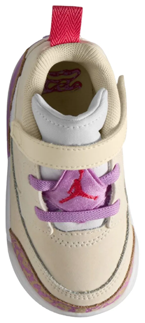 Кроссовки для девочек Spizike Low Jordan, цвет Pale Ivory/Fuchsia — фото 3