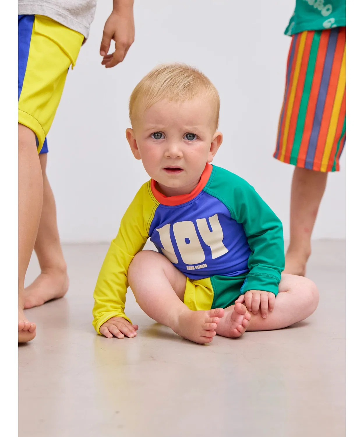 Детская футболка для плавания с принтом Joy Color Block Swim T-Shirt BOBO CHOSES, Мульти