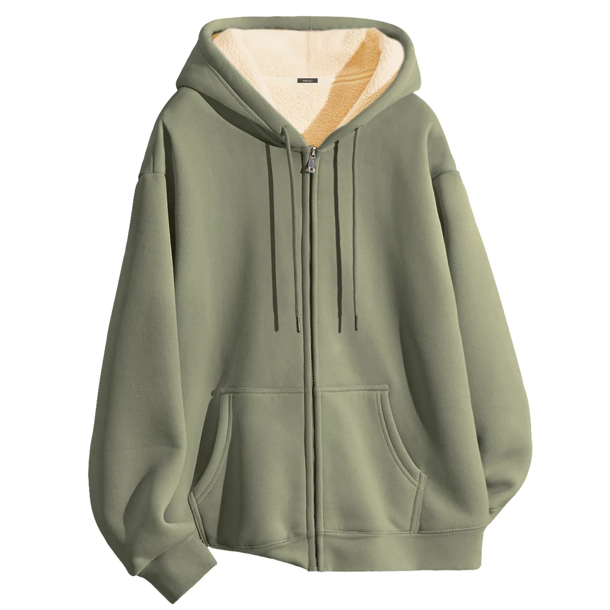 Детский худи утепленный с капюшоном MINISO, Palm Green