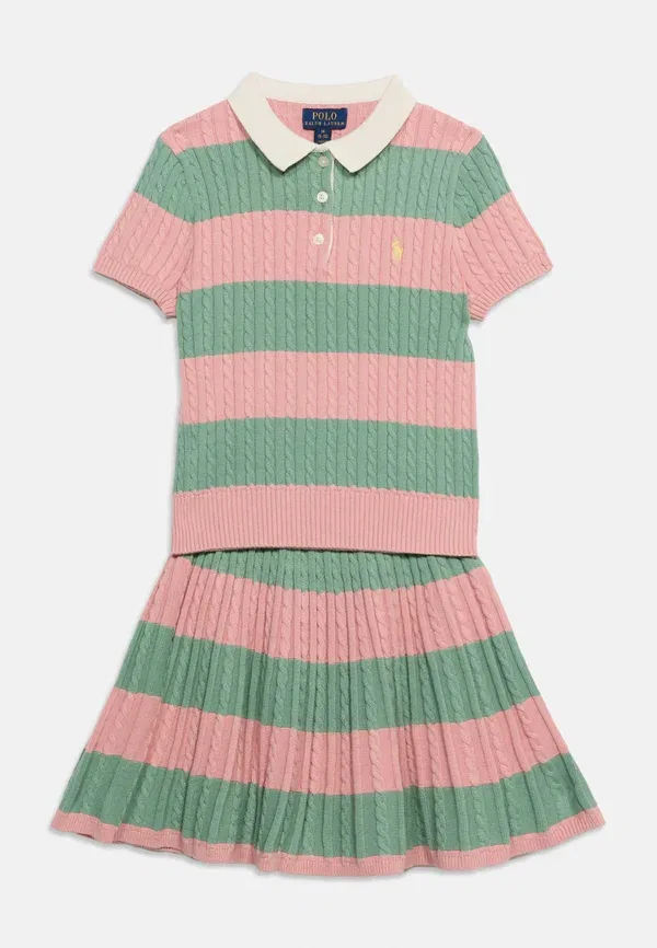 Комплект из мини-юбки и джемпера поло с полоской Polo Ralph Lauren, Adirondack Rose — фото 3
