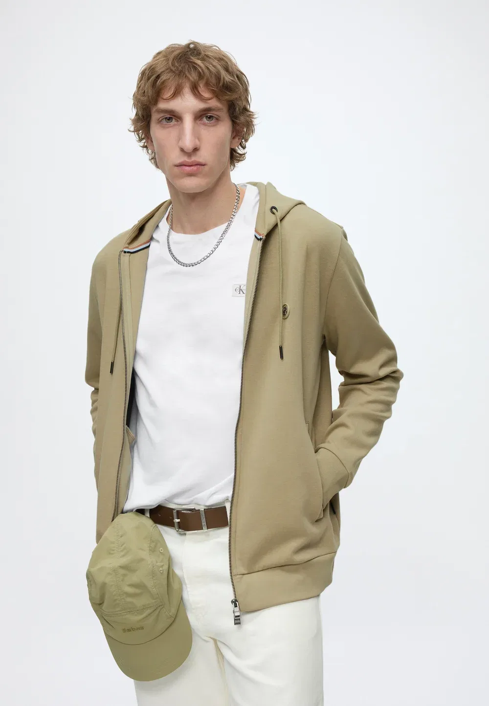 Спенс - толстовка на молнии Boss, Dark Beige — фото 4