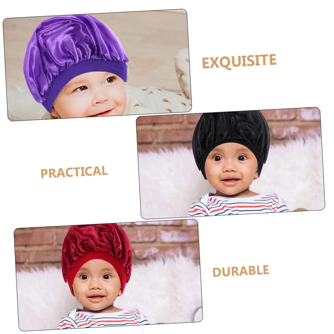 Шапочка для душа Polyester, 3-Pack, 20x20 cm FRCOLOR — фото 2