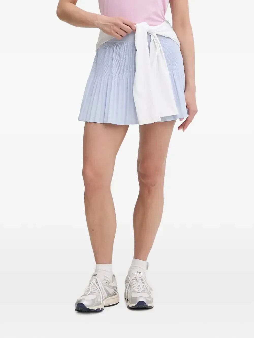 Плиссированная юбка Lacoste, мини, синий