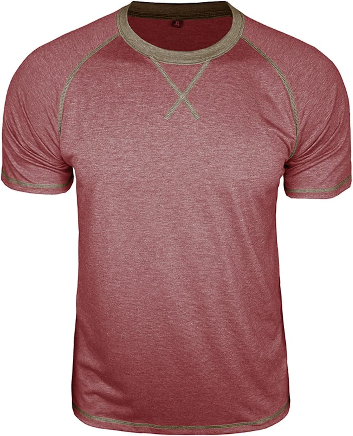 Мужская футболка с V-образным вырезом повседневная Regular Fit, Red — фото 4
