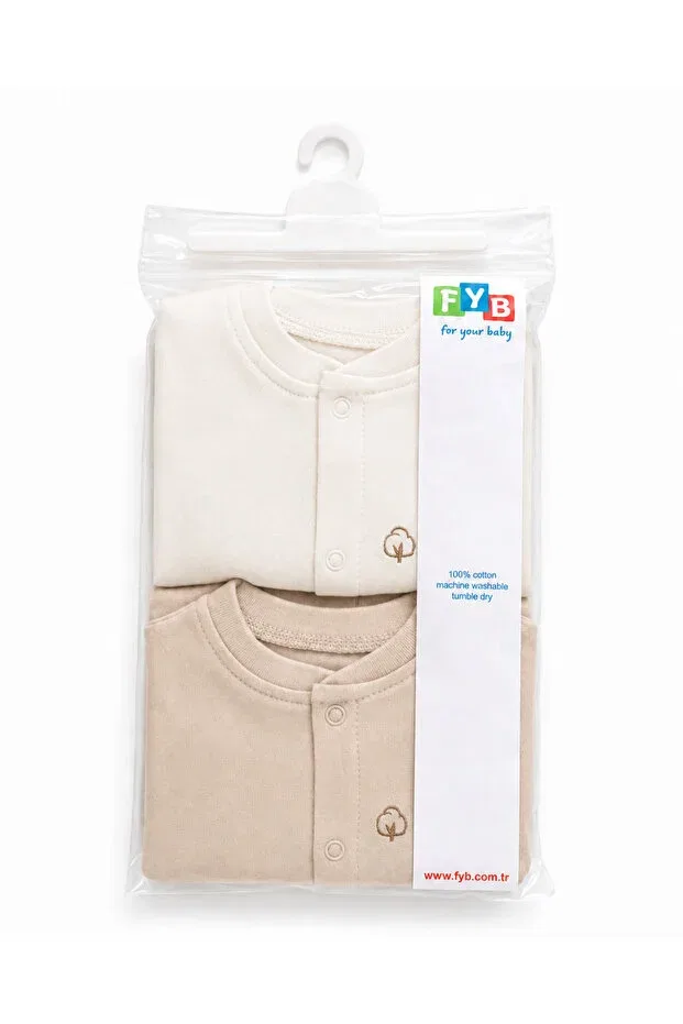 Детский комбинезон для новорожденных хлопковый Basics Fyb, Cream-Beige — фото 2
