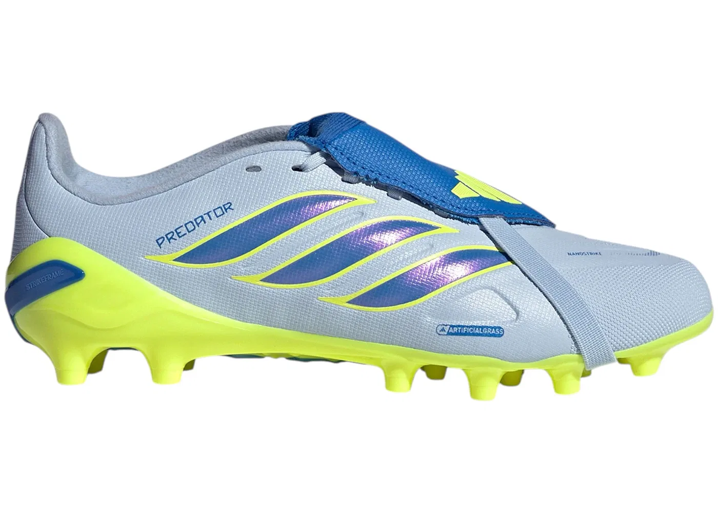 Детские бутсы с откидным язычком Adidas Predator League Fold-Over Tongue AG, Crystal Sky/Ray Blue/Team Solar Yellow 2
