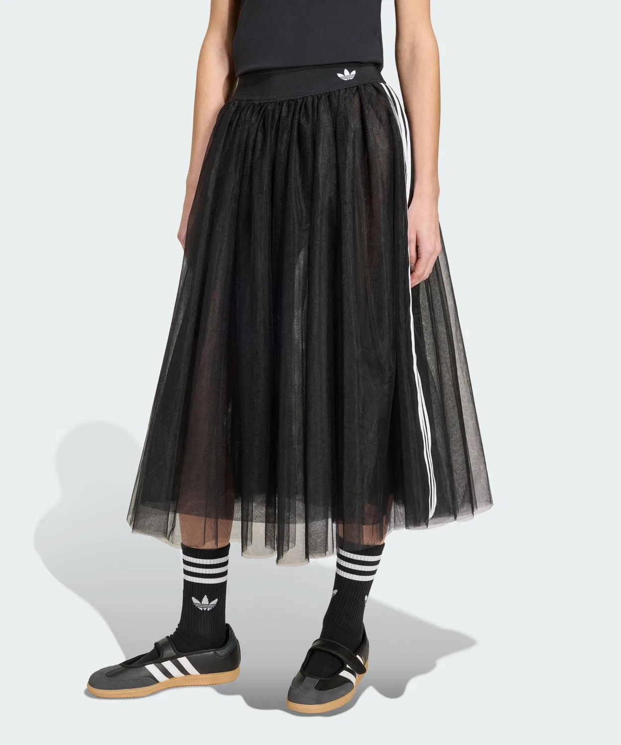 Женская юбка из тюля с кулиской Adidas Originals, Black — фото 4