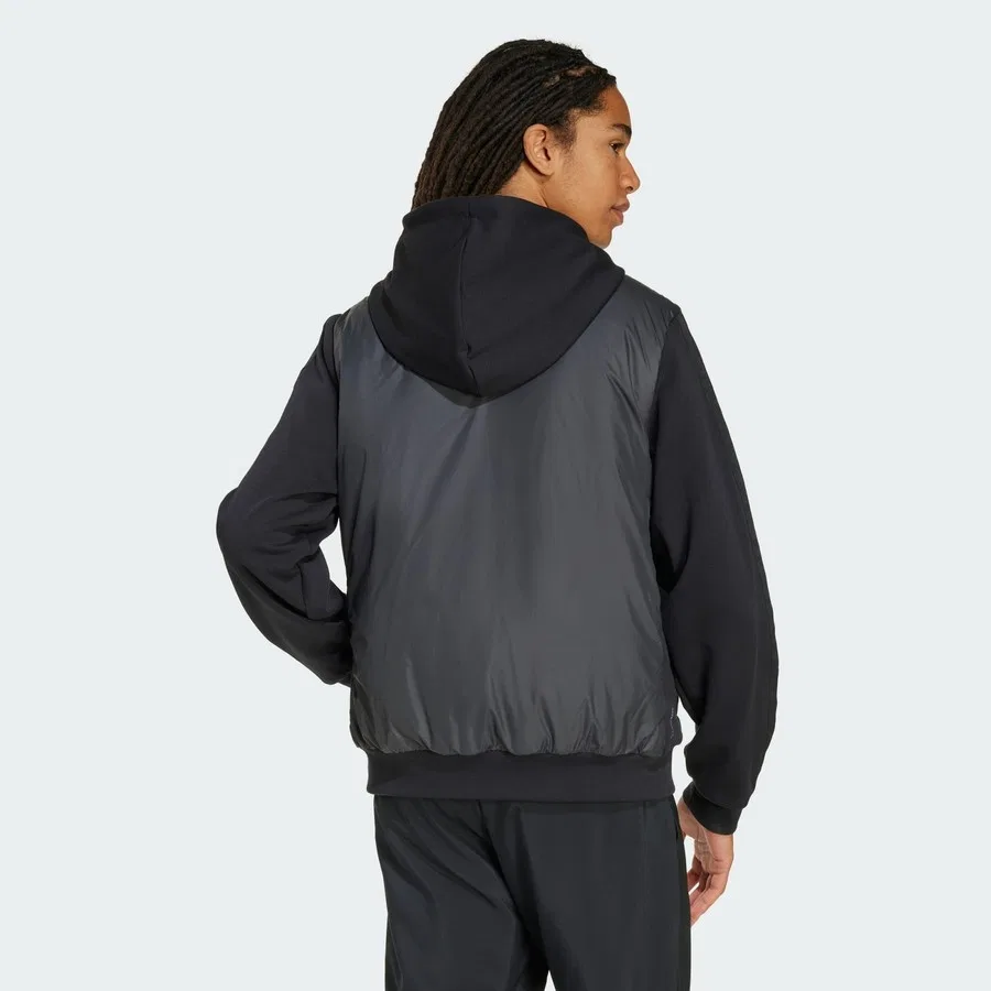 Мужская утепленная куртка с капюшоном CLIMAWARM 3-Stripes adidas, Черный — фото 2