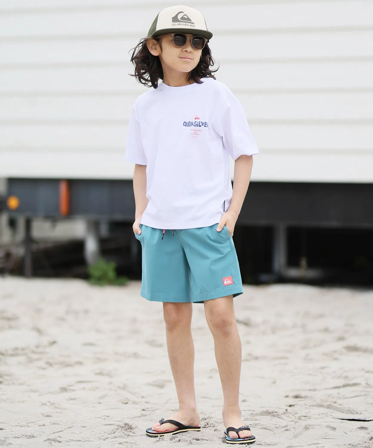 Детская футболка с принтом Quiksilver KLY262603M, White — фото 4