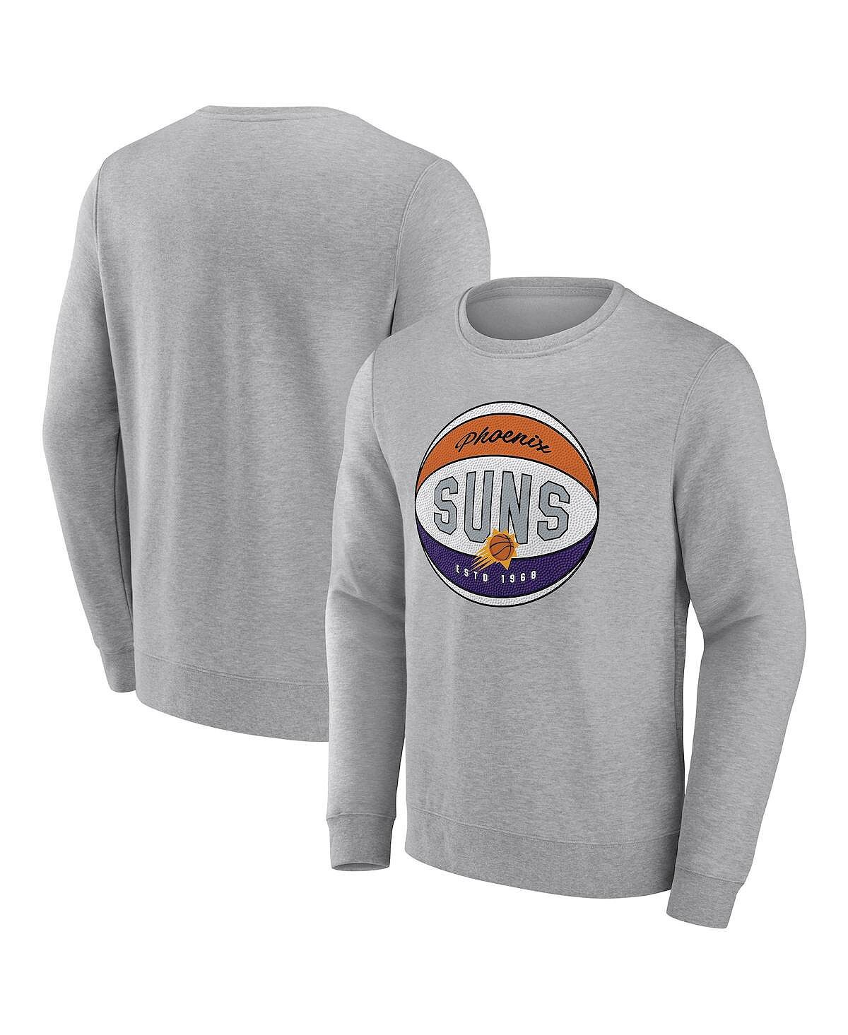 

Мужская фирменная толстовка с мелким серым принтом phoenix suns true classics vint pullover sweatshirt Fanatics, мульти