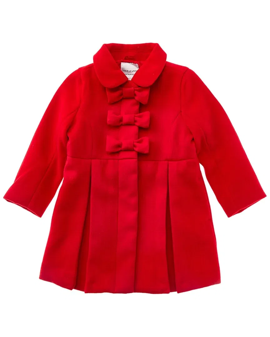 Детское пальто для девочек с бантами The Bow Coat Janie and Jack, красный