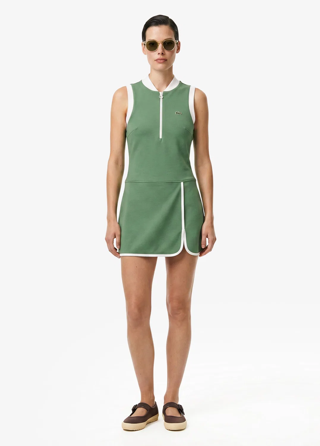 Платье Lacoste Classic Fit, зеленое — фото 3