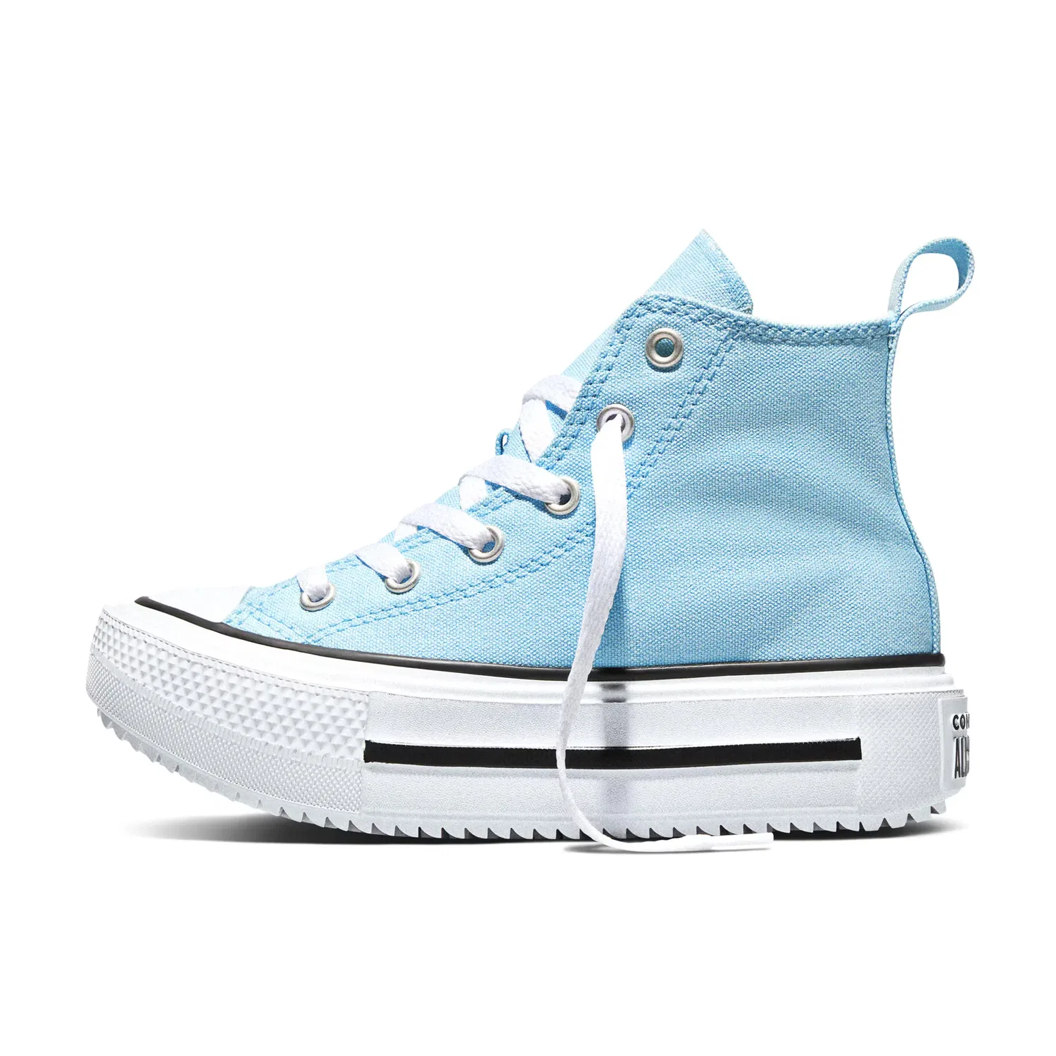 Детские кеды с двойной платформой Chuck Taylor All Star Lift Double Stack Seasonal Color Converse, Голубой — фото 3