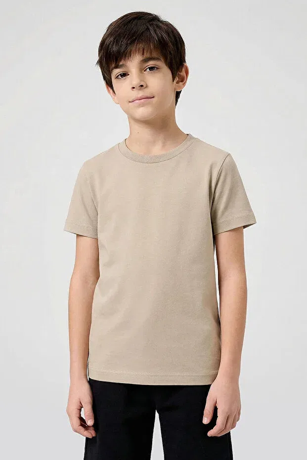 Детская футболка для девочек хлопковая комплект 3 шт Standard Fit Basic O Neck Tommy Life, Black White Beige — фото 4