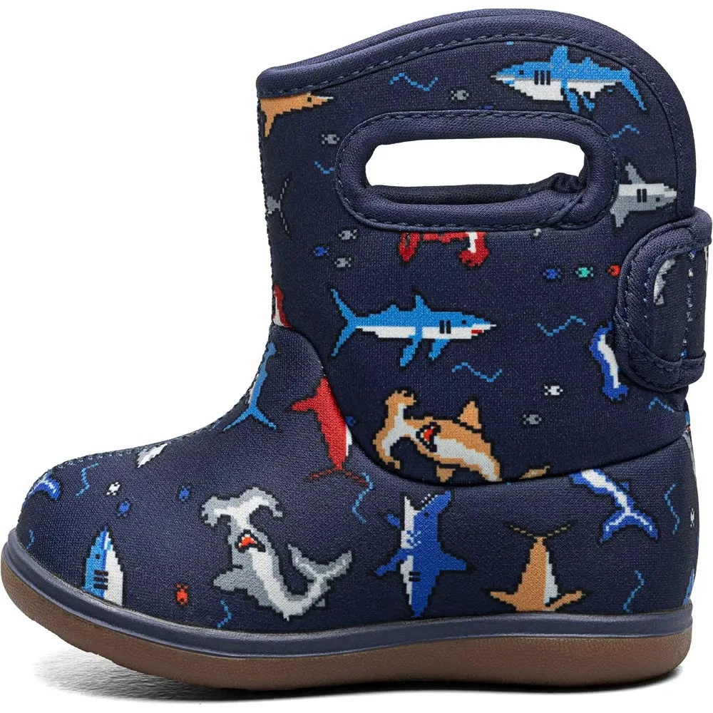 Детские водонепроницаемые зимние ботинки Baby Bogs II для малышей, Navy Multi — фото 4