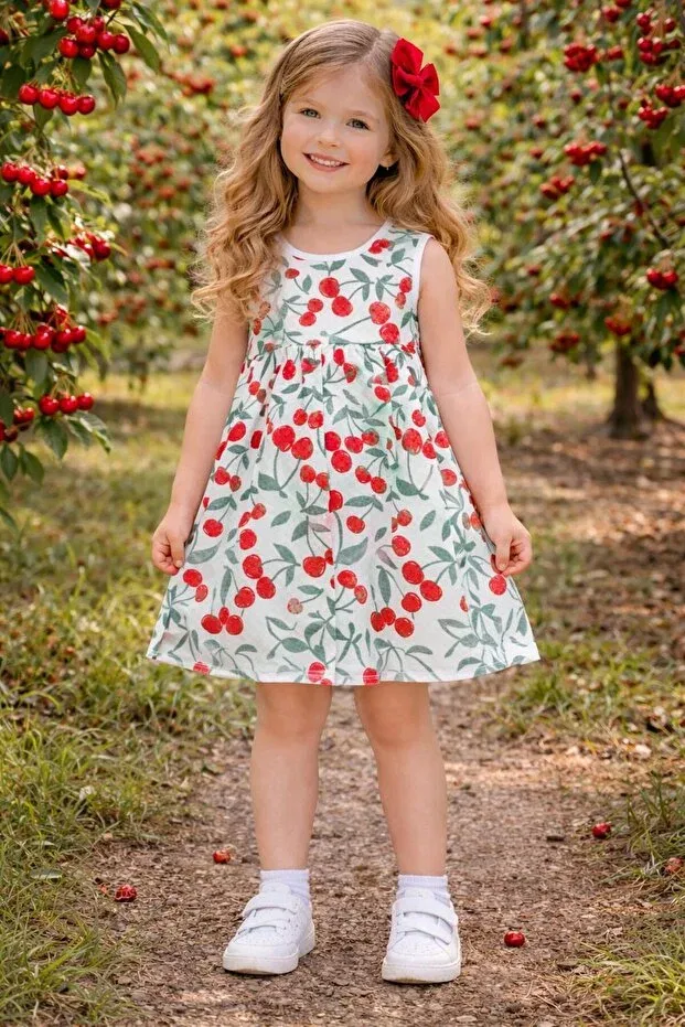 Детское платье для девочек с принтом Kozadankids, Multicolor